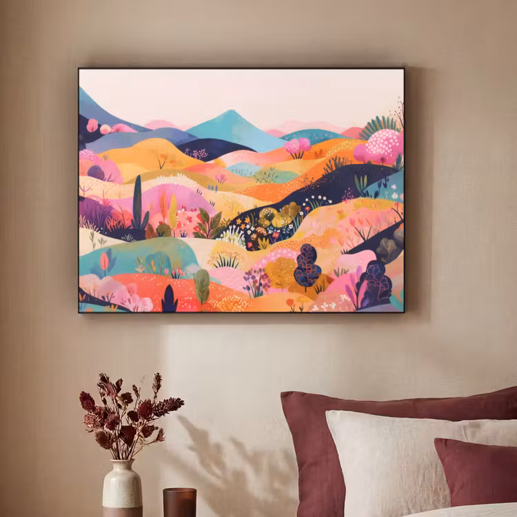 Art Frame - Golvende heuvels - Abstracte planten - Dromerig — 2