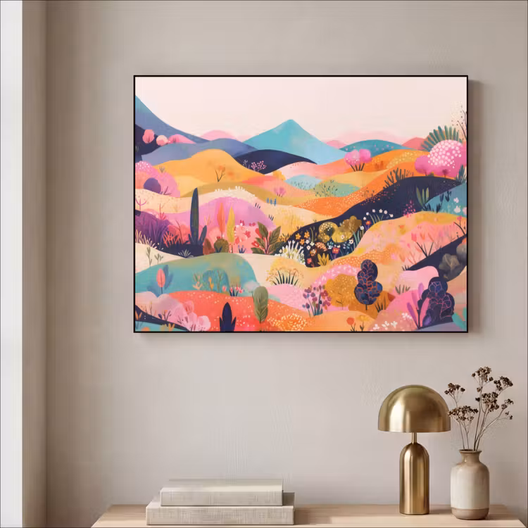 Art Frame - Golvende heuvels - Abstracte planten - Dromerig — 3