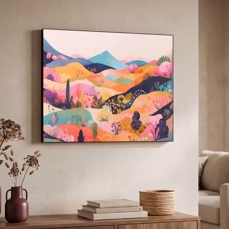 Art Frame - Golvende heuvels - Abstracte planten - Dromerig — 4