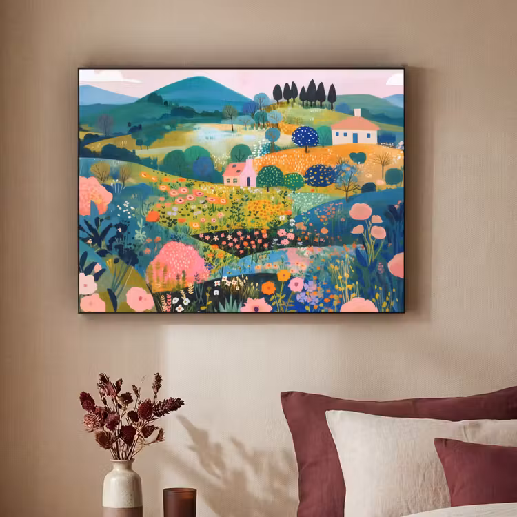 Art Frame - Heuvellandschap - Fantasierijk - Kleurcontrasten — 2