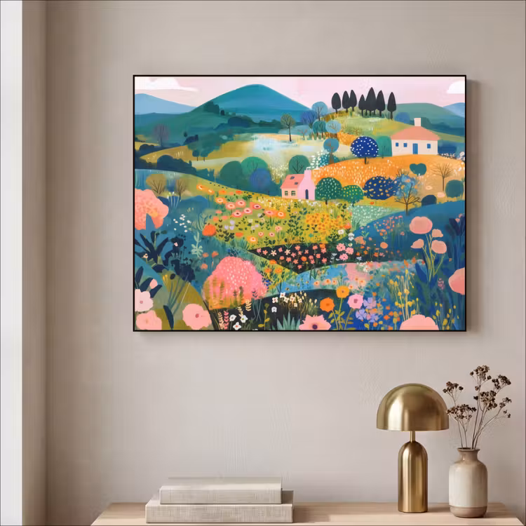Art Frame - Heuvellandschap - Fantasierijk - Kleurcontrasten — 3
