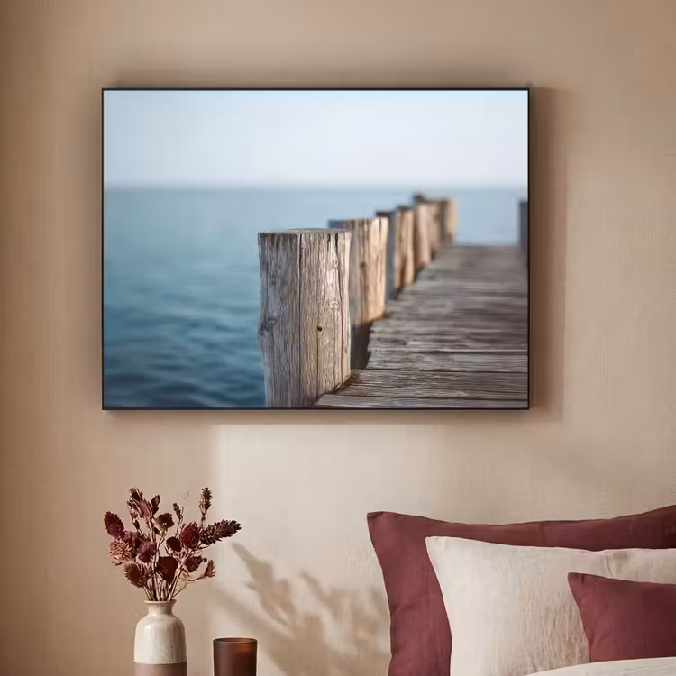 Art Frame - Houten steiger - Helderblauwe lucht — 2