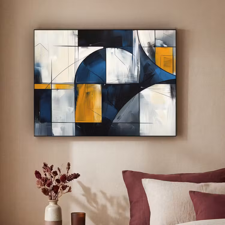 Art Frame - Abstract - Vormen - Goud - Blauw - Geometrisch — 2
