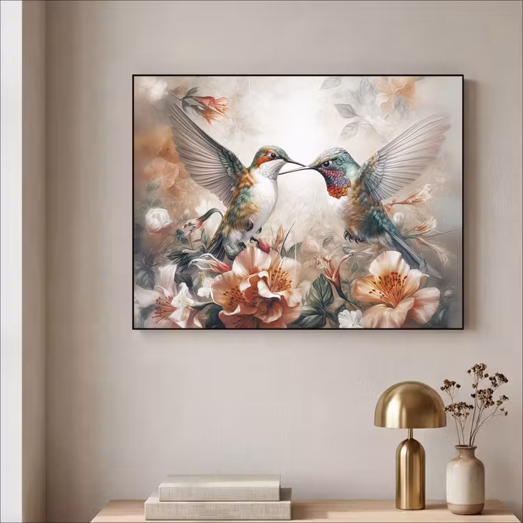 Art Frame - Kolibrie - Vogels - Bloemen - Natuur — 3