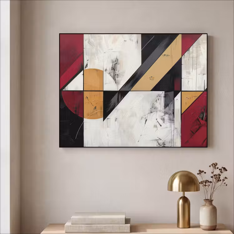 Art Frame - Modern - Abstract - Geometrisch - Rood - Industrieel — 3