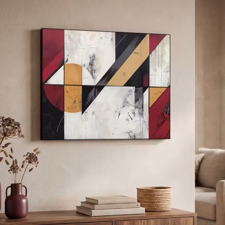 Art Frame - Modern - Abstract - Geometrisch - Rood - Industrieel — 4