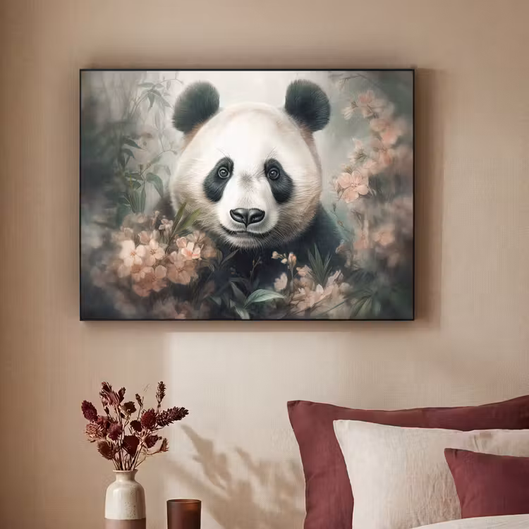 Art Frame - Panda - Dieren - Bloemen - Planten — 2