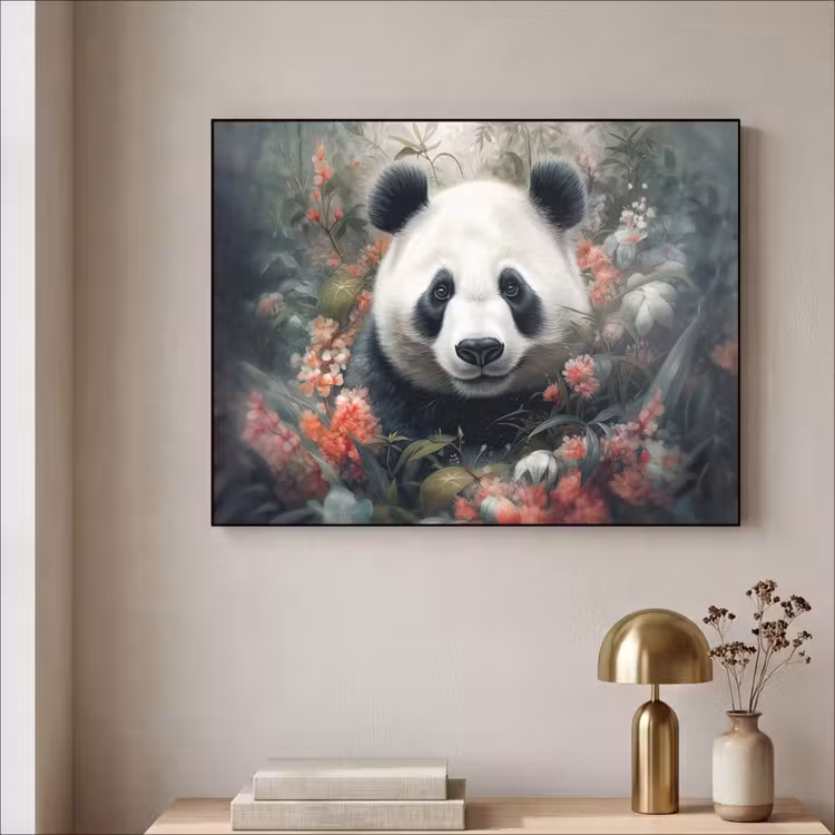 Art Frame - Panda - Wilde dieren - Bloemen - Natuur — 3