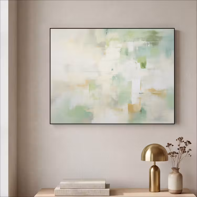 Art Frame - Abstract - Kunst - Wit - Groen - Modern — 3