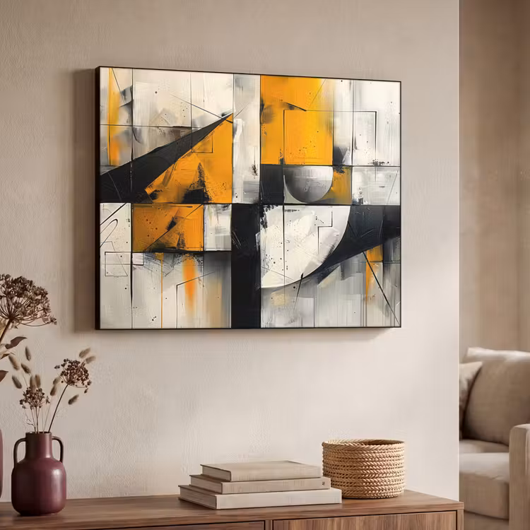 Art Frame - Geel - Abstract - Modern - Vormen — 4