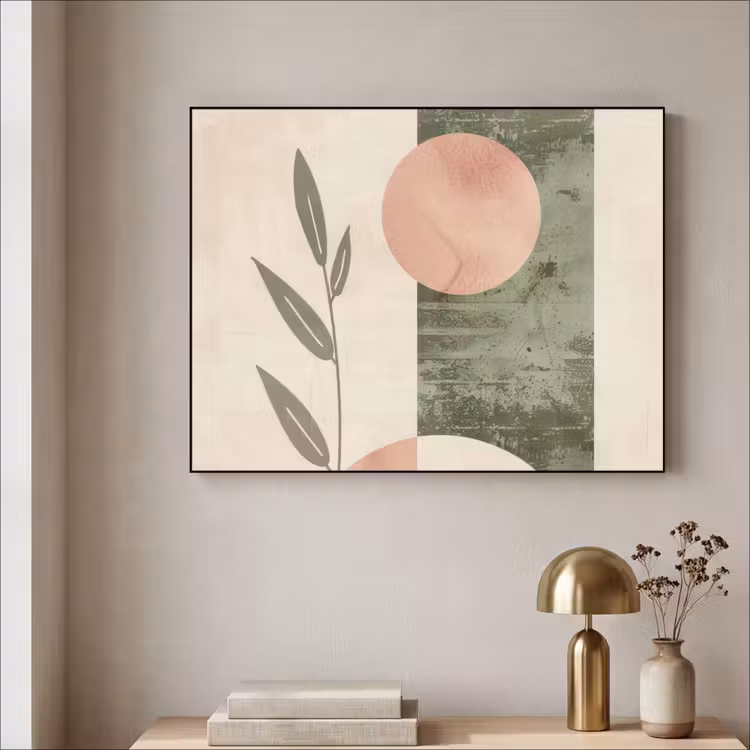 Art Frame - Geometrisch - Roze - Groen - Natuur — 3