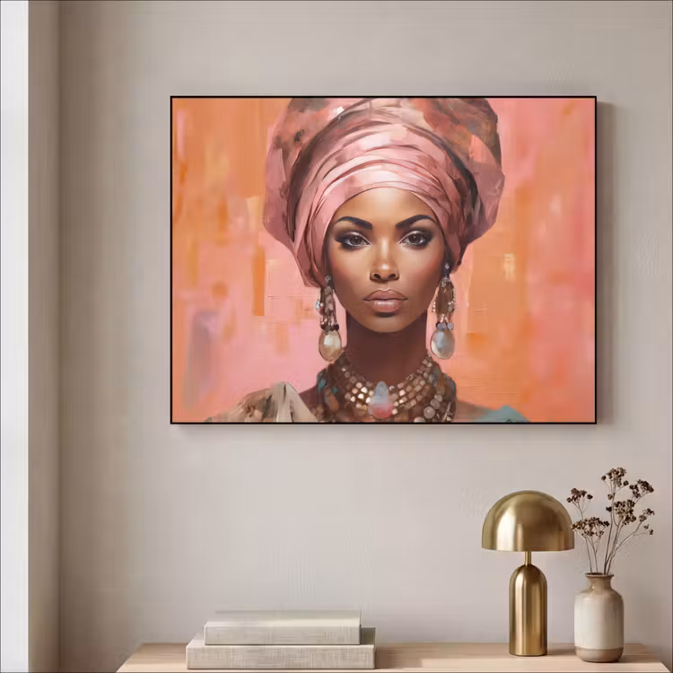 Art Frame - Kunst - Vrouw - Roze - Sieraden - Portret — 3