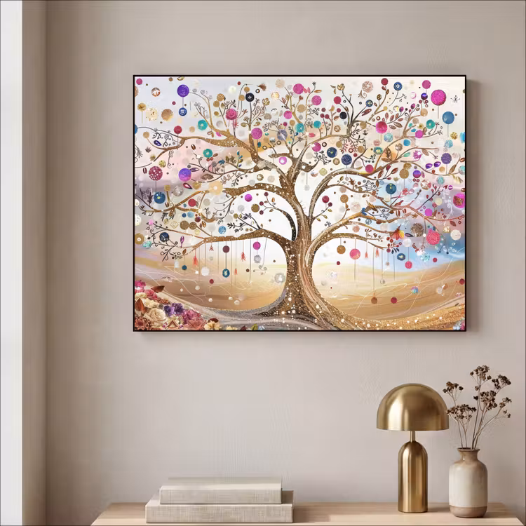 Art Frame - Levensboom - Goud - Kleurrijk - Abstract - Aesthetic — 3