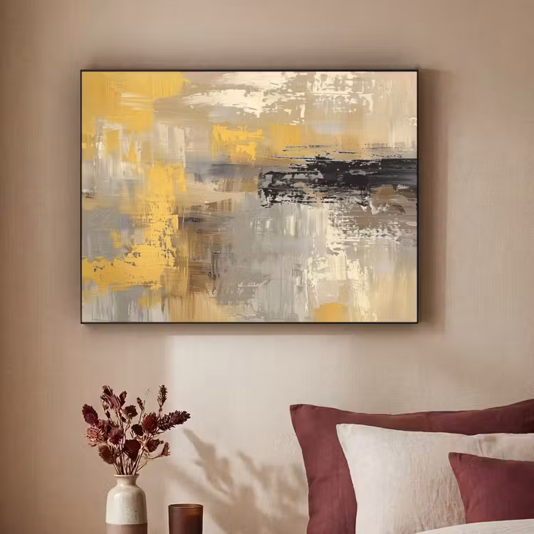 Art Frame - Abstract - Geel - Modern - Beige — 2