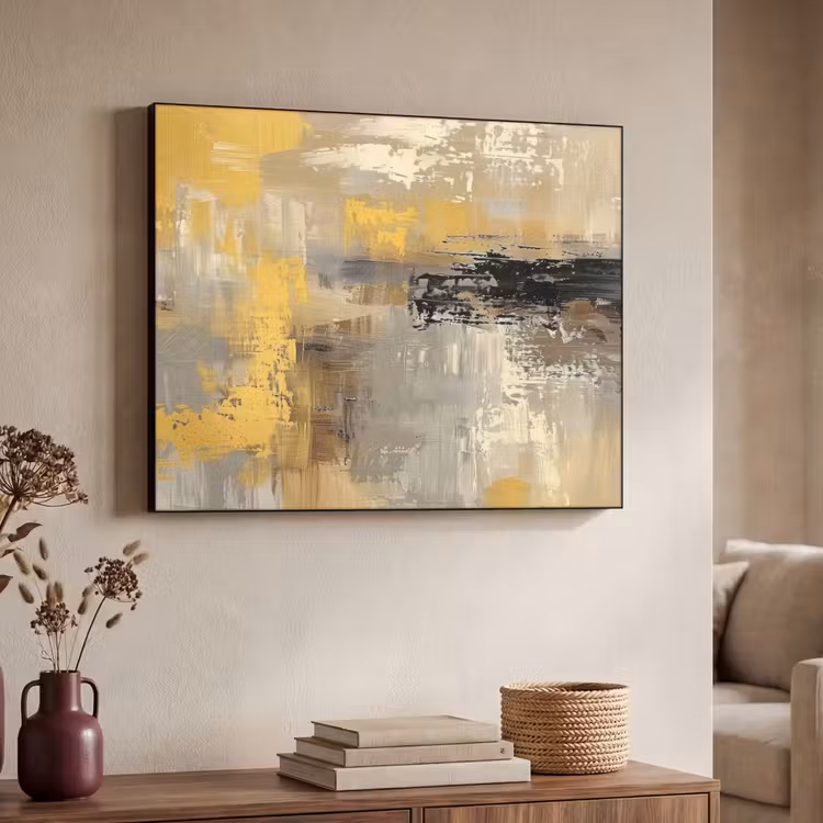 Art Frame - Abstract - Geel - Modern - Beige — 4