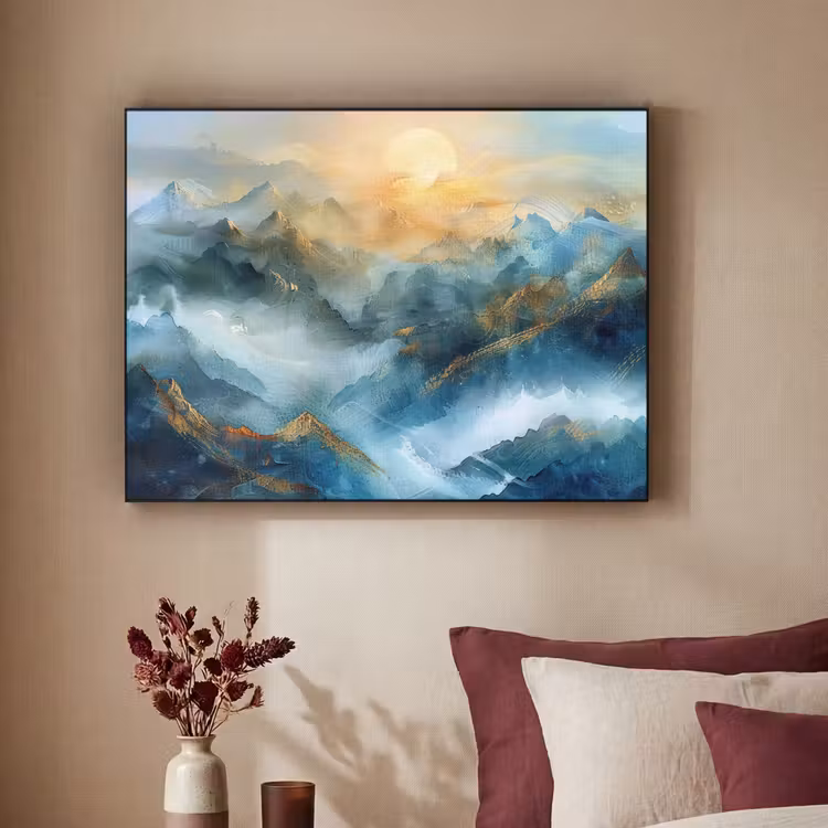 Art Frame - Abstract - Landschap - Bergen - Blauw - Modern — 2