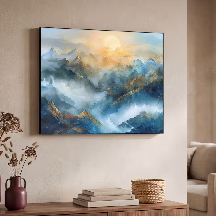 Art Frame - Abstract - Landschap - Bergen - Blauw - Modern — 4
