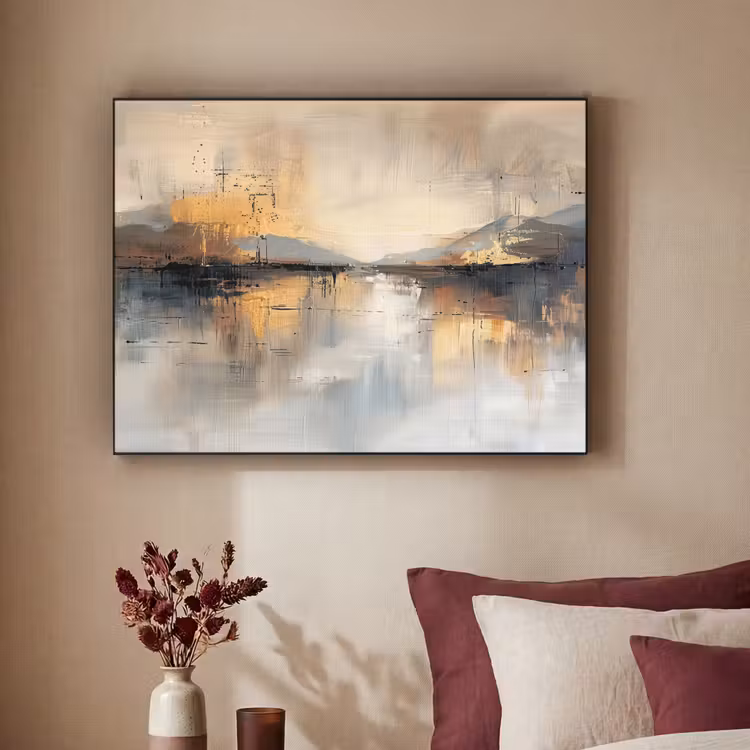 Art Frame - Abstract - Modern - Beige - Aesthetic - Goud — 2