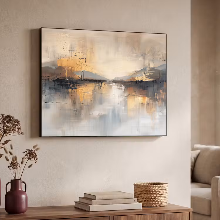 Art Frame - Abstract - Modern - Beige - Aesthetic - Goud — 4