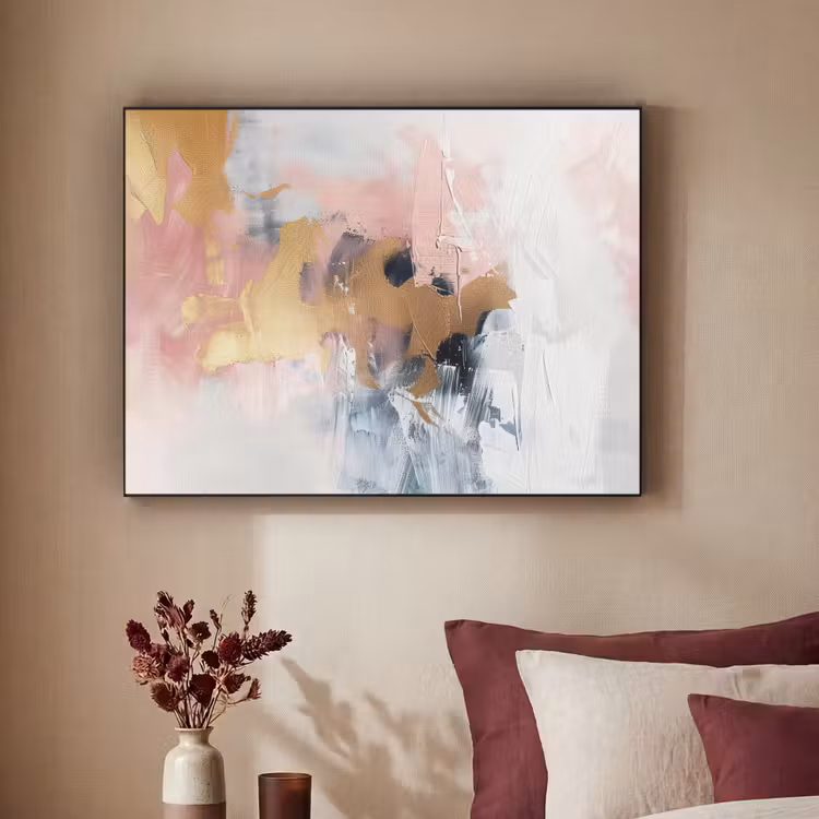 Art Frame - Abstract - Pastel kleuren - Goud - Modern - Aesthetic — 2