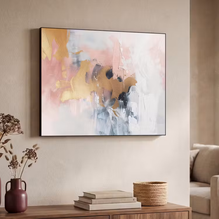Art Frame - Abstract - Pastel kleuren - Goud - Modern - Aesthetic — 4