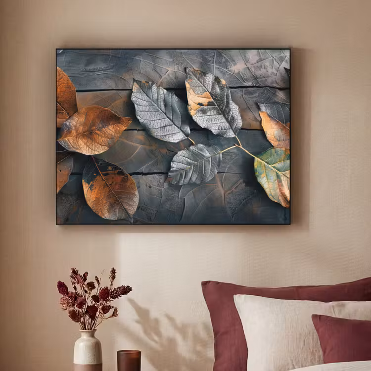Art Frame - Bladeren - Herfst - Grijs - Natuur — 2