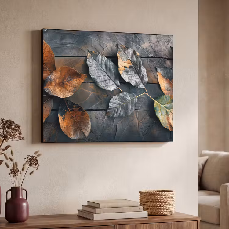 Art Frame - Bladeren - Herfst - Grijs - Natuur — 4