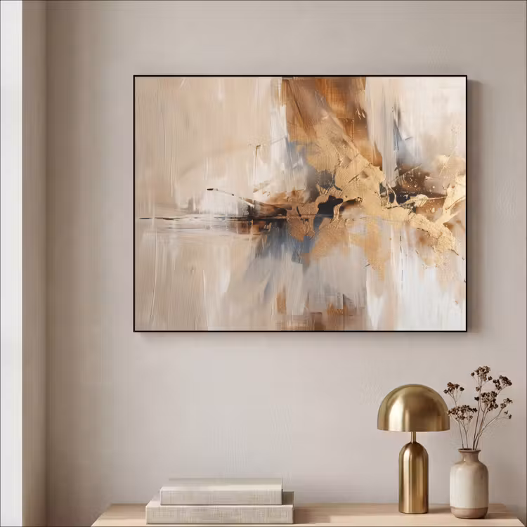Art Frame - Modern - Bruin - Abstract - Beige — 3