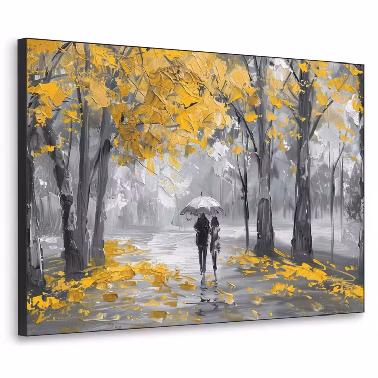Art Frame - Natuur - Geel - Park -  Zwart - Wit — 1