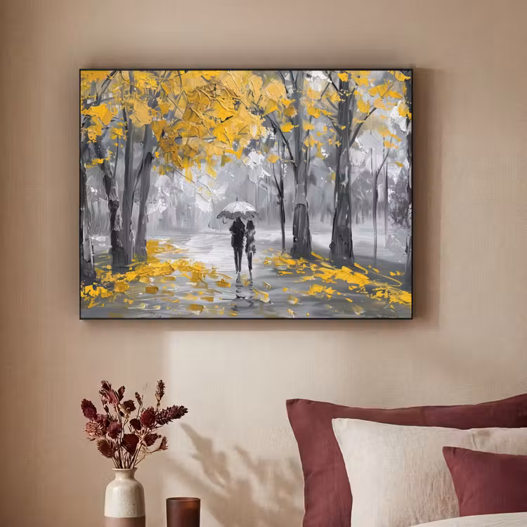 Art Frame - Natuur - Geel - Park -  Zwart - Wit — 2