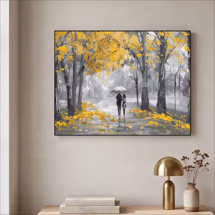 Art Frame - Natuur - Geel - Park -  Zwart - Wit — 3