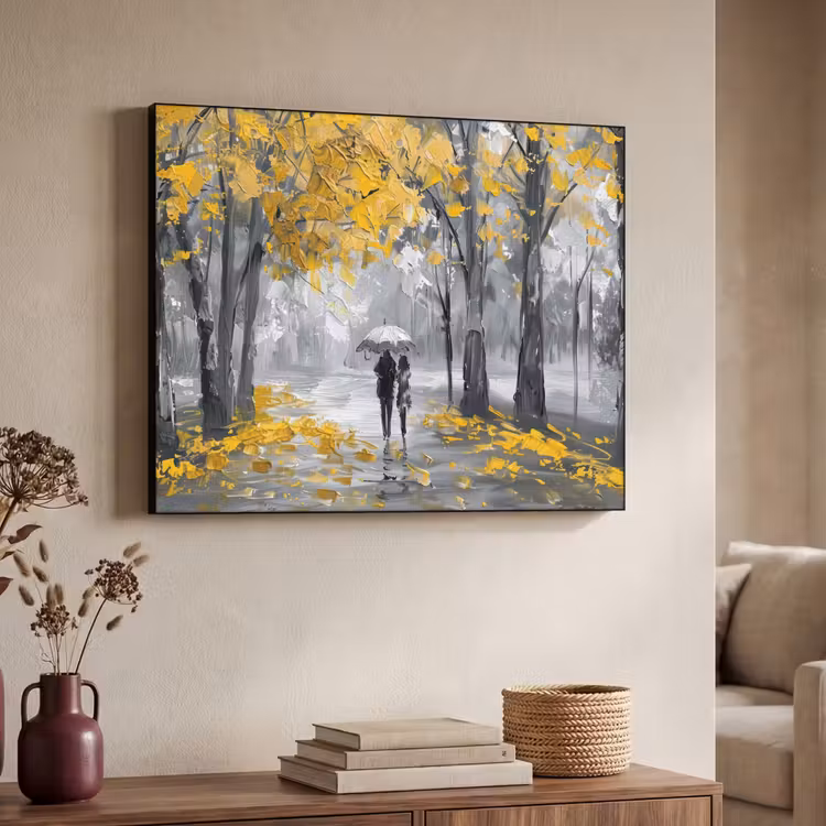 Art Frame - Natuur - Geel - Park -  Zwart - Wit — 4