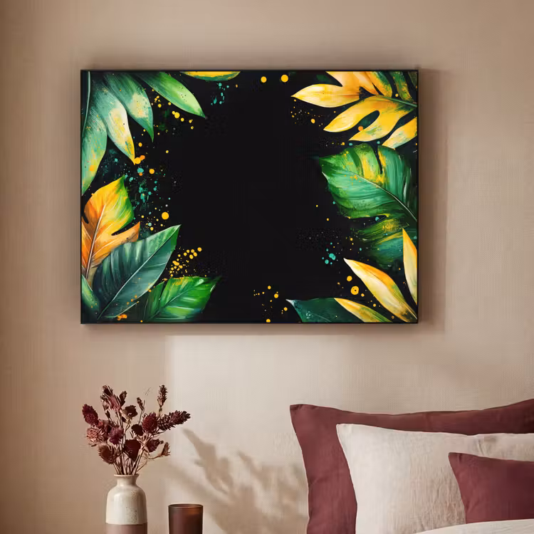 Art Frame - Bladeren - Groen - Geel - Verf - Jungle — 2