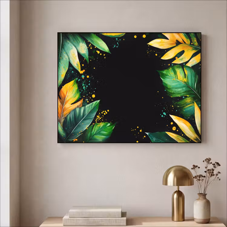 Art Frame - Bladeren - Groen - Geel - Verf - Jungle — 3
