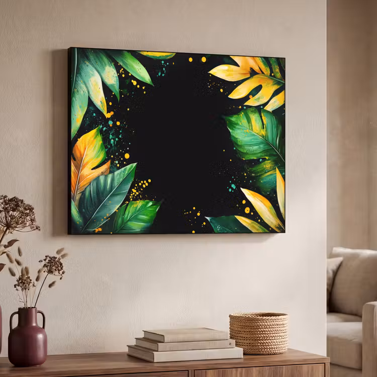 Art Frame - Bladeren - Groen - Geel - Verf - Jungle — 4