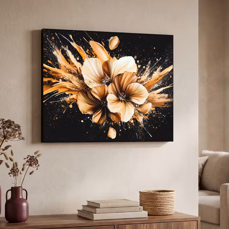 Art Frame - Bloemen - Goud - Graffiti - Zwart - Abstract — 4