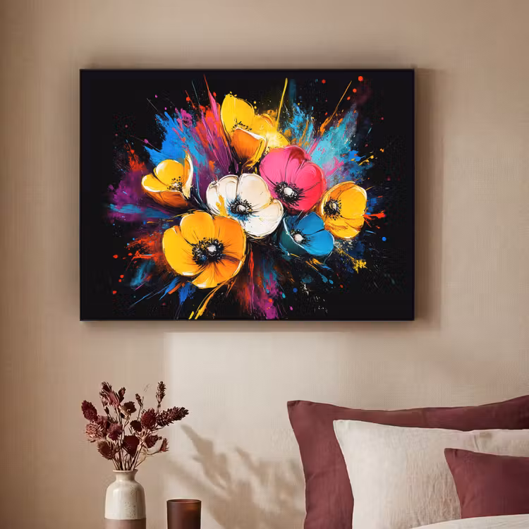 Art Frame - Bloemen - Kleurrijk - Graffiti - Modern - Boeket — 2
