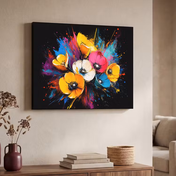 Art Frame - Bloemen - Kleurrijk - Graffiti - Modern - Boeket — 4