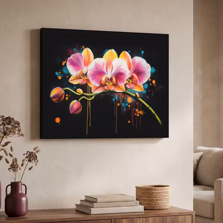 Art Frame - Orchidee - Graffiti - Kleurrijk - Bloemen - Abstract — 4