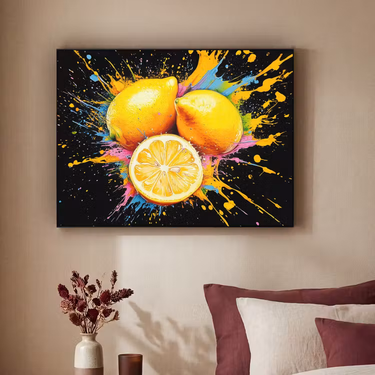 Art Frame - Citroen - Graffiti - Kleurrijk - Verf - Modern — 2