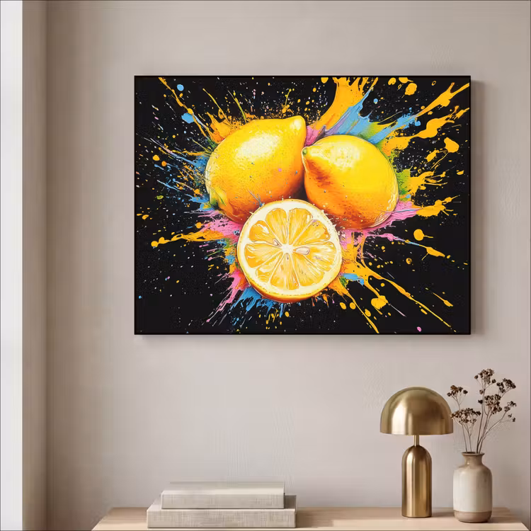 Art Frame - Citroen - Graffiti - Kleurrijk - Verf - Modern — 3