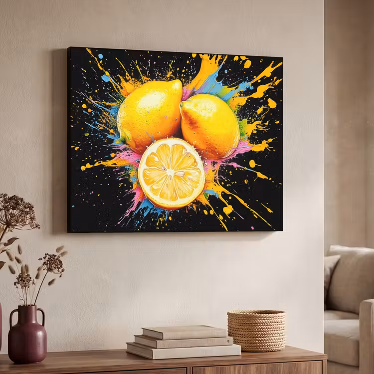 Art Frame - Citroen - Graffiti - Kleurrijk - Verf - Modern — 4