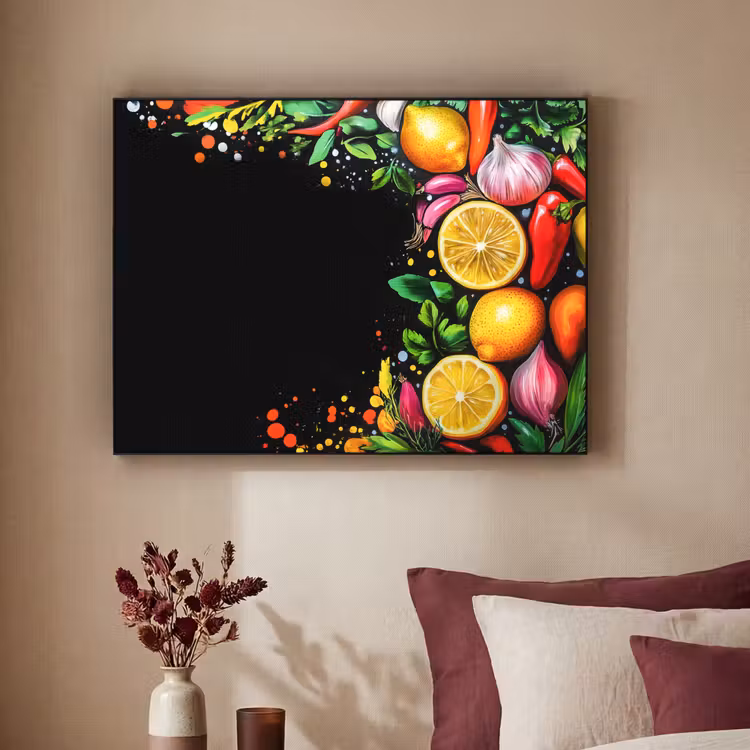 Art Frame - Citroenen - Peper - Kruiden - Graffiti - Verf - Abstract — 2