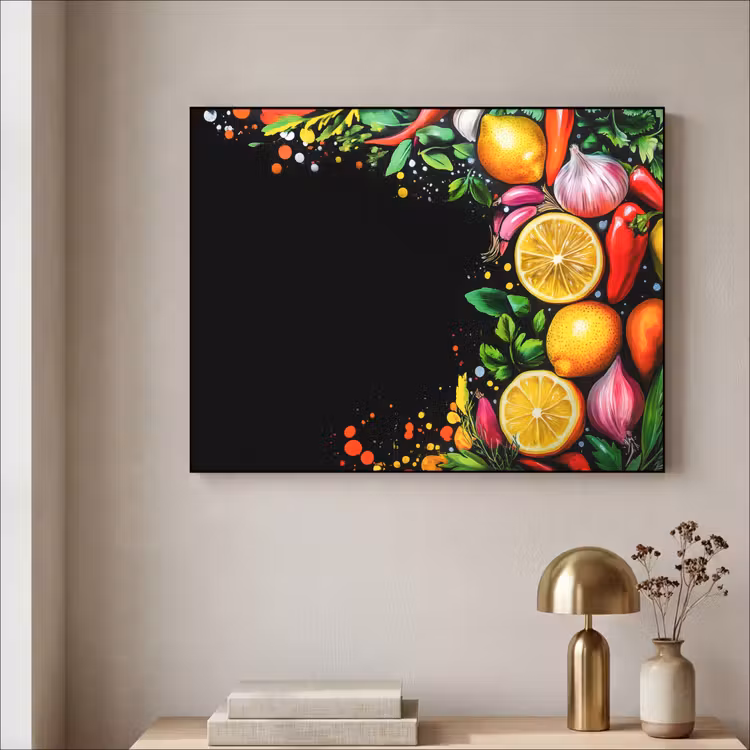 Art Frame - Citroenen - Peper - Kruiden - Graffiti - Verf - Abstract — 3