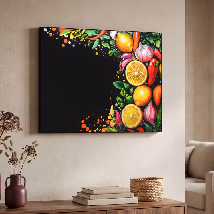 Art Frame - Citroenen - Peper - Kruiden - Graffiti - Verf - Abstract — 4