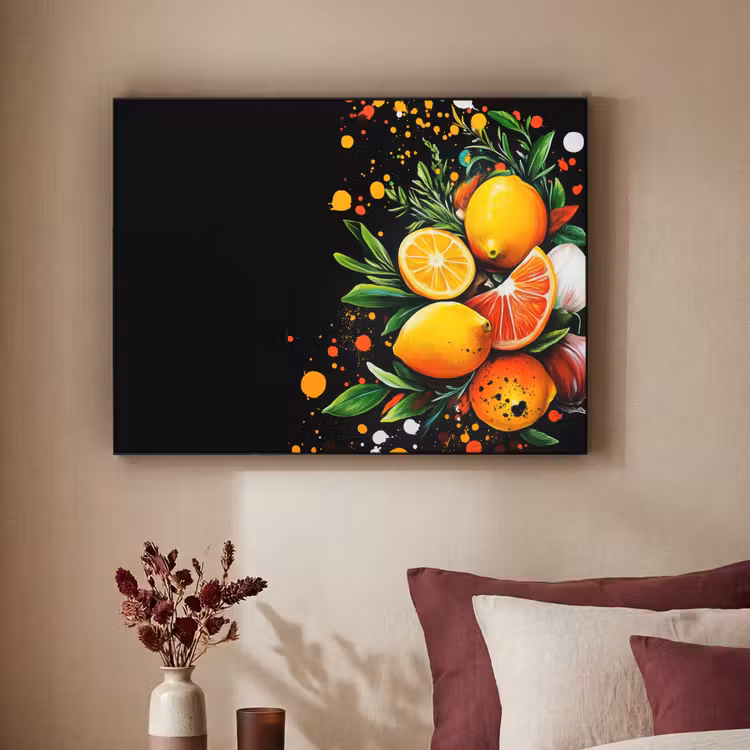 Art Frame - Citroenen - Zwart - Kruiden - Graffiti - Verf — 2
