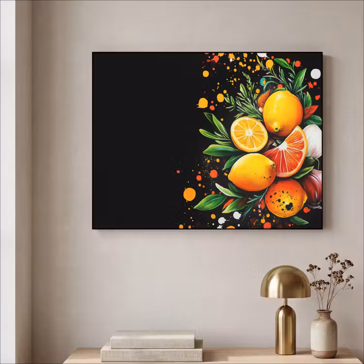 Art Frame - Citroenen - Zwart - Kruiden - Graffiti - Verf — 3