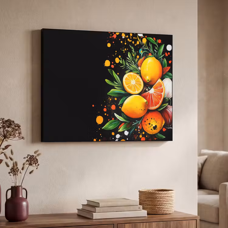 Art Frame - Citroenen - Zwart - Kruiden - Graffiti - Verf — 4