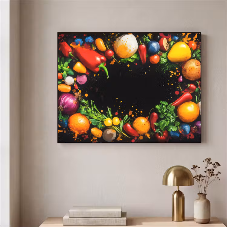 Art Frame - Groente - Graffiti - Kleurrijk - Koken - Abstract — 3