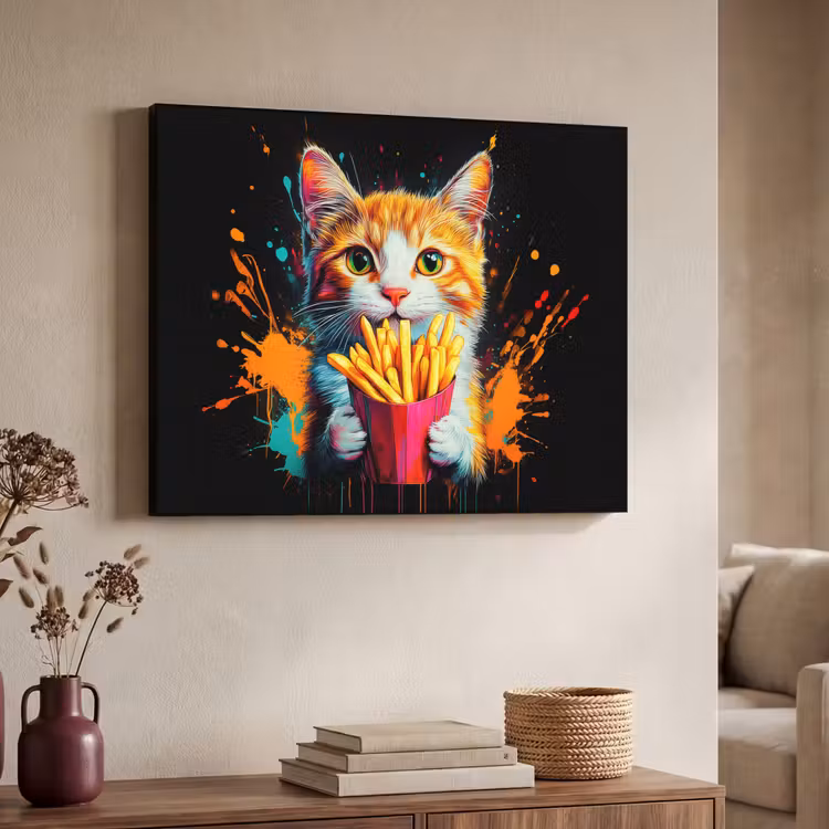 Art Frame - Kat - Eten - Patat - Graffiti - Abstract — 4